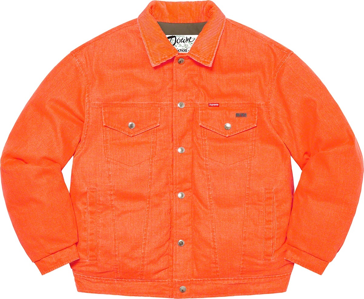 Supreme®/Schott® Canvas Down Trucker Jacket view 12